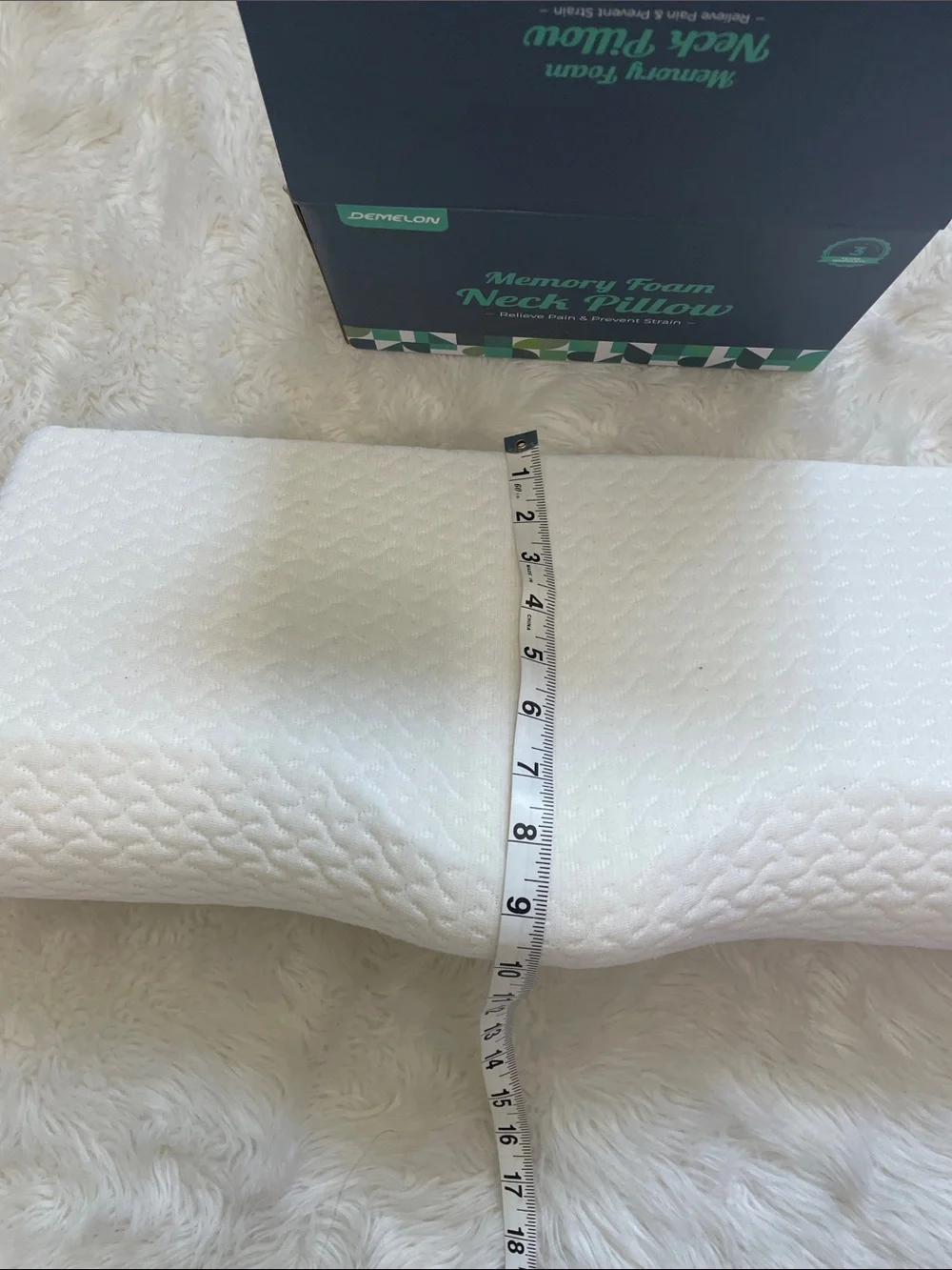 Ultra Pain Relief Cervical Memory Foam Neck Pillow - White